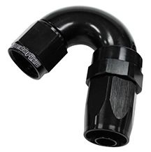 Aeroflow 150 Series Taper One-Piece Full Flow Swivel 150° Hose End -6AN (AF155-06BLK)