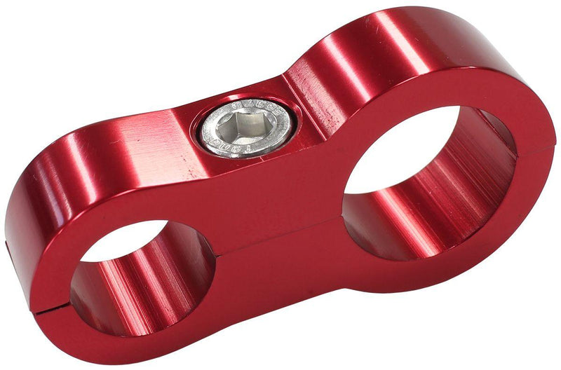 Aeroflow Stepped Billet Dual Hose Separator - Red Finish (AF156-09-12R) AF156-09-12R