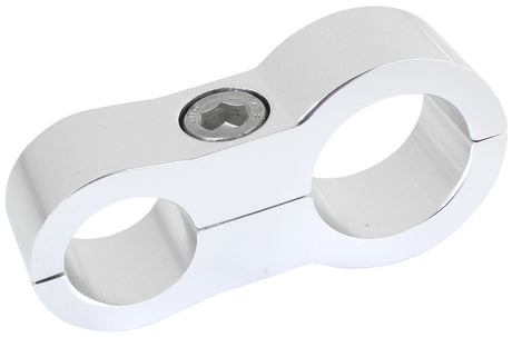 Aeroflow Stepped Billet Dual Hose Separator - Silver Finish (AF156-09-12S)