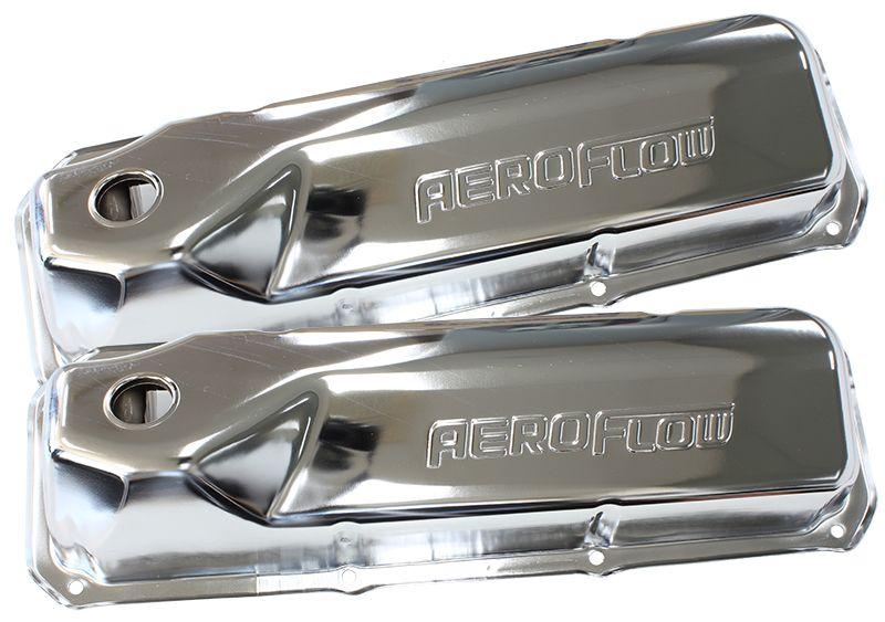 Aeroflow Chrome Steel Valve Covers (AF1821-5001) AF1821-5001