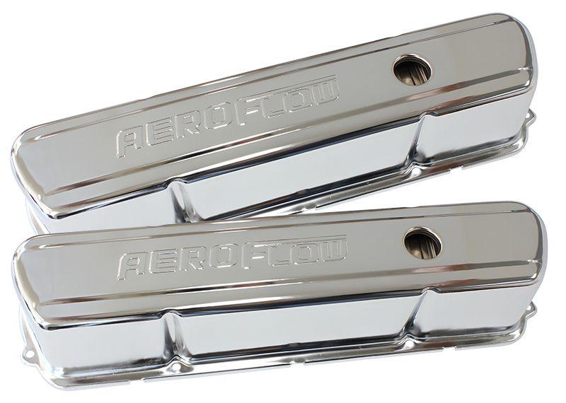 Aeroflow Chrome Steel Valve Covers (AF1821-5004) AF1821-5004