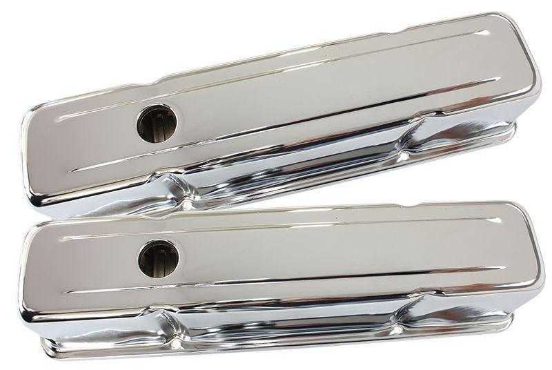 Aeroflow Chrome Steel Valve Covers (AF1821-5050) AF1821-5050