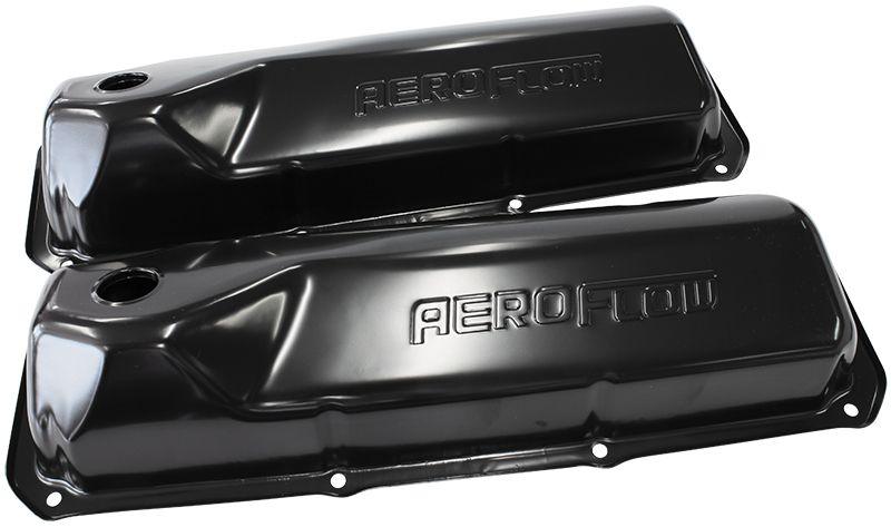 Aeroflow Black Steel Valve Covers (AF1822-5001) AF1822-5001