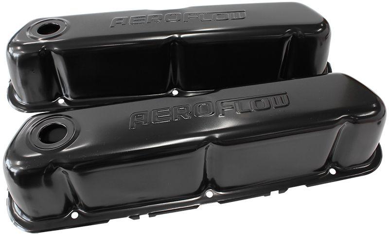 Aeroflow Black Steel Valve Covers (AF1822-5002) AF1822-5002