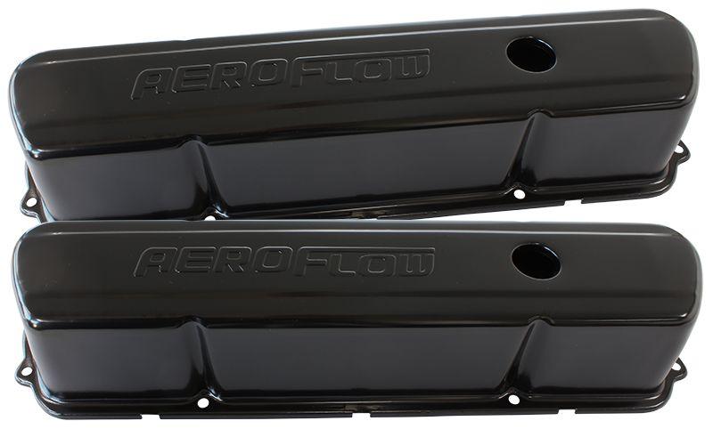 Aeroflow Black Steel Valve Covers (AF1822-5004) AF1822-5004