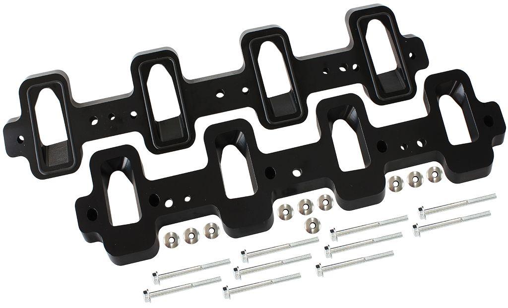 Aeroflow GM LS Rectangle Port to Cathedral Port Aluminium Intake Adapters (AF1850-1007) AF1850-1007