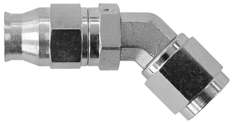 Aeroflow Zinc Coated Steel 45° Hose End -4AN to -4AN (AF202-04S) AF202-04S