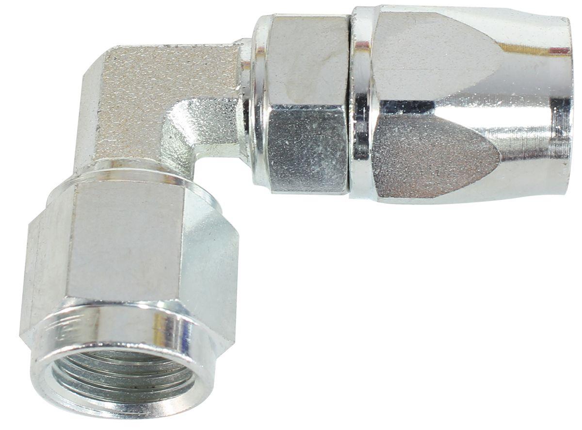 Aeroflow Zinc Coated Steel 90° Hose End -3AN to -3AN (AF203-03S) AF203-03S