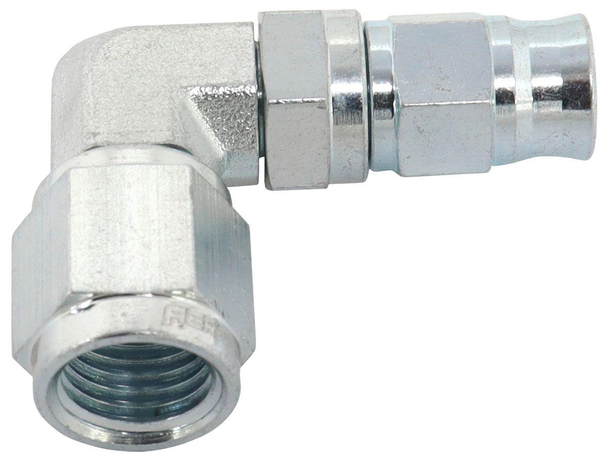 Aeroflow 90° Zinc Coated Steel Hose End -4AN to -3AN (AF203-04-03S) AF203-04-03S