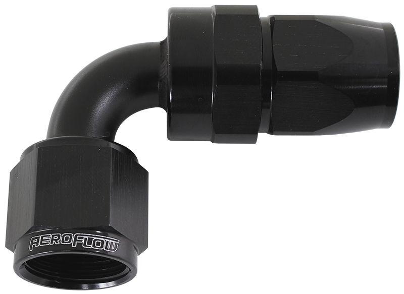 Aeroflow 200 Series PTFE 90° Hose End -4AN (AF203-04DBLK) AF203-04DBLK
