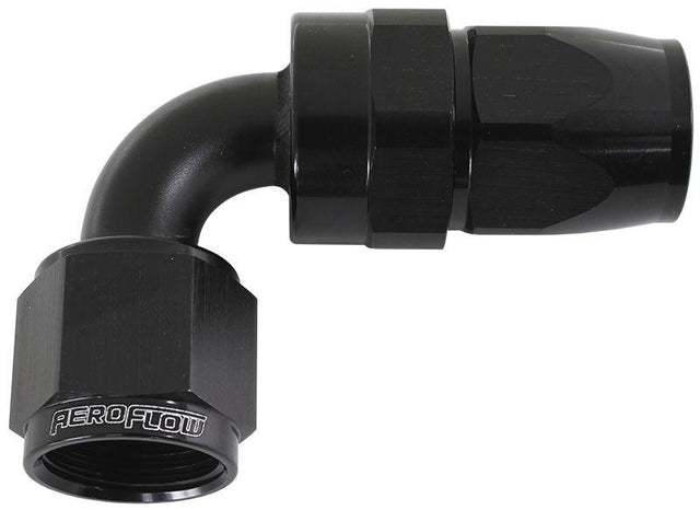 Aeroflow 200 Series PTFE 90° Hose End -6AN (AF203-06DBLK) AF203-06DBLK