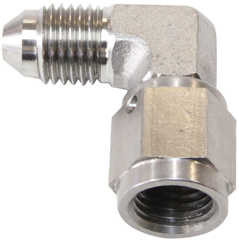 Aeroflow 90° Stainless Steel Male to Female Fitting -4AN (AF207-04) AF207-04