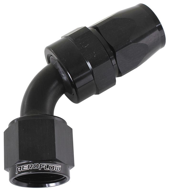 Aeroflow 200 Series PTFE 60° Hose End -3AN (AF208-03DBLK) AF208-03DBLK