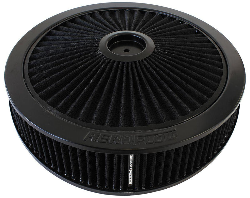 Aeroflow Black Full Flow 14" x 4" Air Filter Assembly (AF2251-3080) AF2251-3080