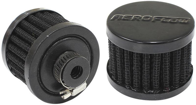 Aeroflow 3/8" UNIV CLAMP ON FILTER 2" O.D,1-1/2" H, BLACK TOP Aeroflow - AF 2271-1320 (AF2271-1320) AF2271-1320