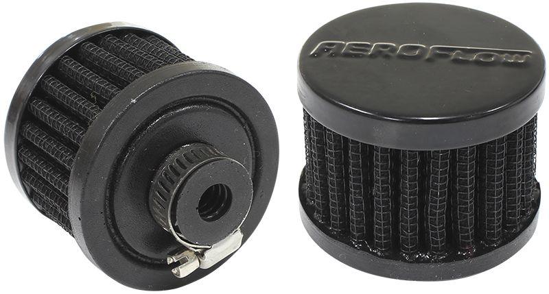 Aeroflow 3/8" UNIV CLAMP ON FILTER 2" O.D,1-1/2" H, BLACK TOP Aeroflow - AF 2271-1320 (AF2271-1320)