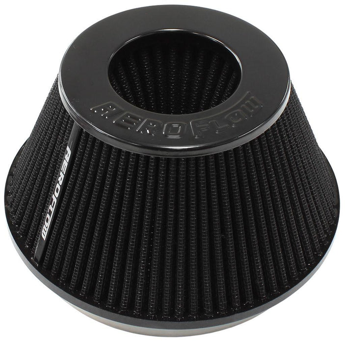 Aeroflow Universal 6" (153mm) Clamp-On Steel Top Inverted Tapered Pod Filter with Black End (AF2711-1009)