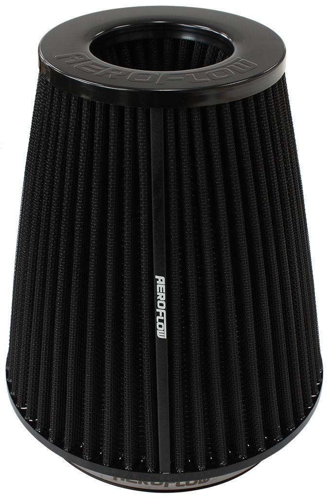 Aeroflow Universal 6" (152mm) Clamp-On Steel Top Inverted Tapered Pod Filter with Black End (AF2711-1044) AF2711-1044