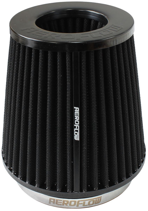 Aeroflow Universal 5" (127mm) Clamp-On Steel Top Inverted Tapered Pod Filter with Black End (AF2711-2800)