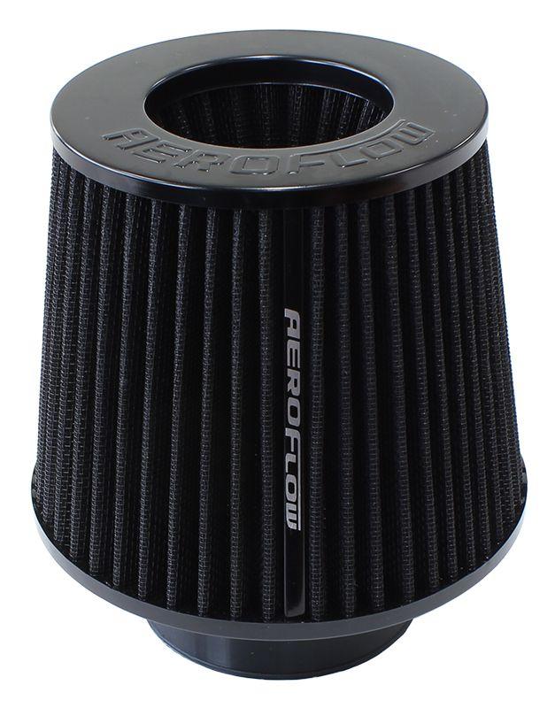 Aeroflow Universal 3" (76mm) Clamp-On Steel Top Inverted Tapered Pod Filter with Black End (AF2711-3003) AF2711-3003