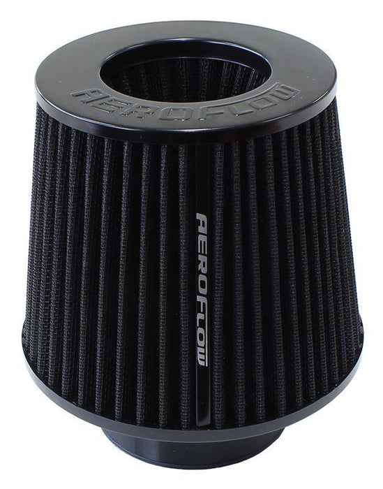 Aeroflow Universal 3" (76mm) Clamp-On Steel Top Inverted Tapered Pod Filter with Black End (AF2711-3003)