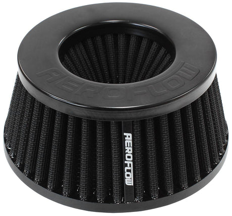 Aeroflow Universal 3" (76mm) Clamp-On Steel Top Inverted Tapered Pod Filter with Black End (AF2711-5288) AF2711-5288