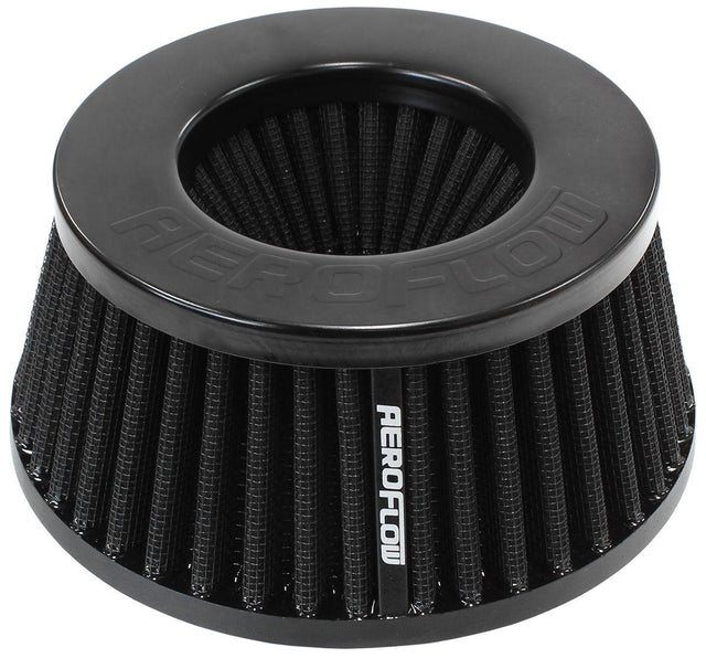 Aeroflow Universal 3" (76mm) Clamp-On Steel Top Inverted Tapered Pod Filter with Black End (AF2711-5288) AF2711-5288