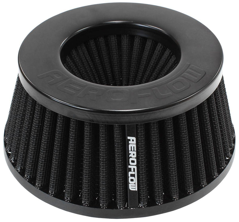 Aeroflow Universal 3" (76mm) Clamp-On Steel Top Inverted Tapered Pod Filter with Black End (AF2711-5288) AF2711-5288
