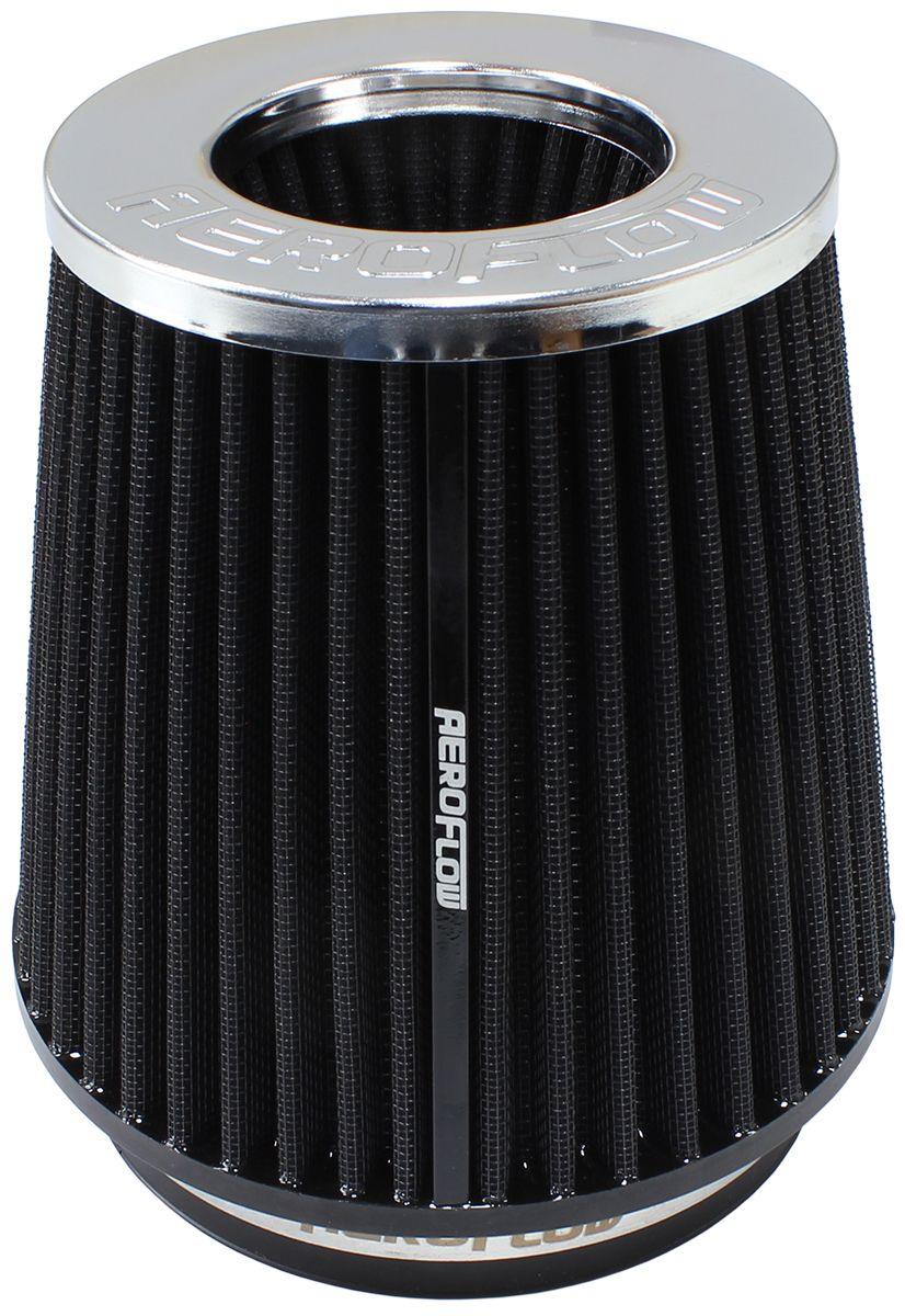 Aeroflow Universal 5" (127mm) Clamp-On Steel Top Inverted Tapered Pod Filter with Chrome End (AF2811-2800) AF2811-2800