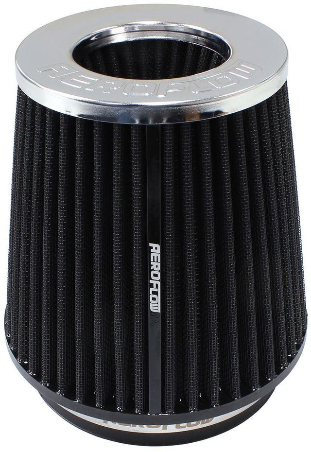 Aeroflow Universal 5" (127mm) Clamp-On Steel Top Inverted Tapered Pod Filter with Chrome End (AF2811-2800) AF2811-2800