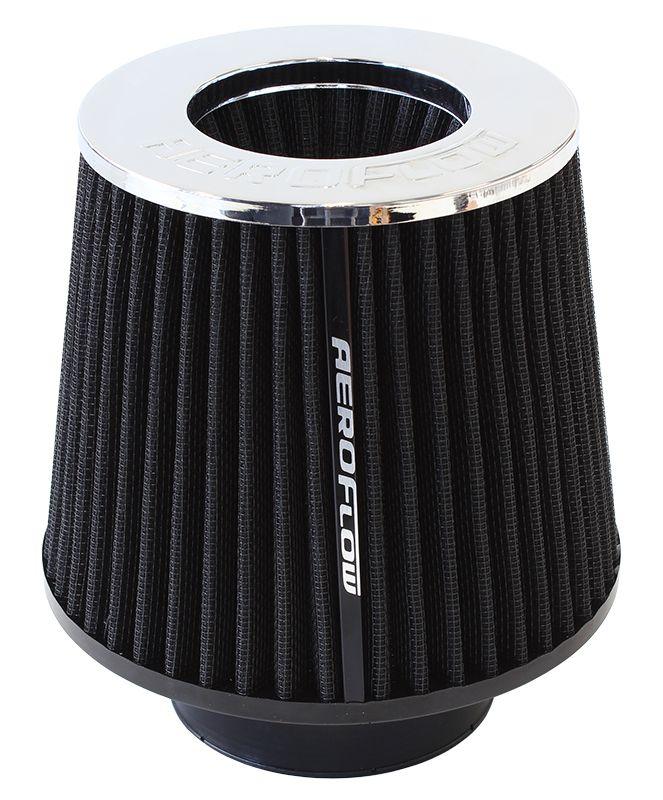 Aeroflow Universal 3" (76mm) Clamp-On Steel Top Inverted Tapered Pod Filter with Chrome End (AF2811-3003) AF2811-3003