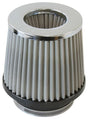 Aeroflow Universal 3" (76mm) Clamp-On Stainless Steel Inverted Tapered Pod Filter with Chrome End (AF2815-3000) AF2815-3000