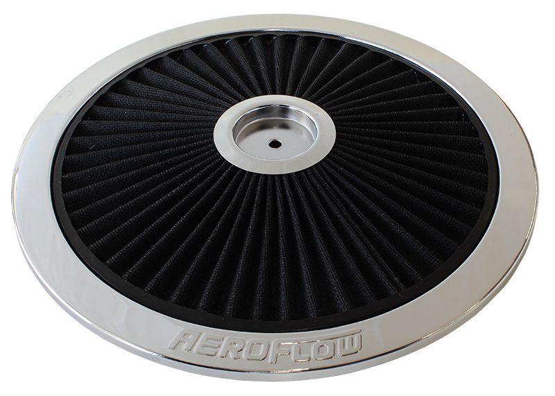 Aeroflow Chrome Full Flow Air Filter Top Plate (AF2851-1401) AF2851-1401