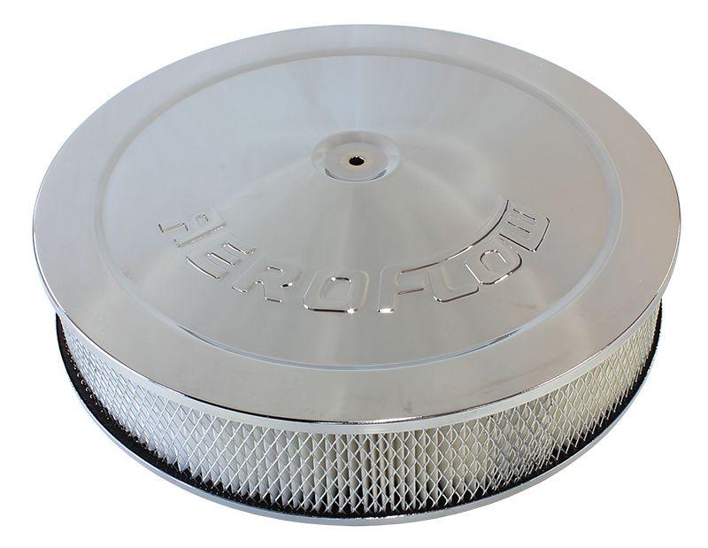 Aeroflow Chrome Air Filter Assembly with 1-1/8" Drop base (AF2856-1280) AF2856-1280