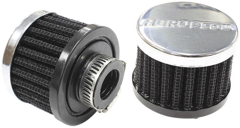 Aeroflow Chrome Clamp On Breather (AF2871-1340) AF2871-1340