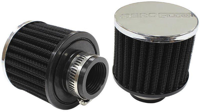 Aeroflow Chrome Clamp On Breather (AF2871-1390) AF2871-1390