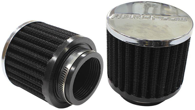 Aeroflow Chrome Clamp On Breather (AF2871-1480) AF2871-1480