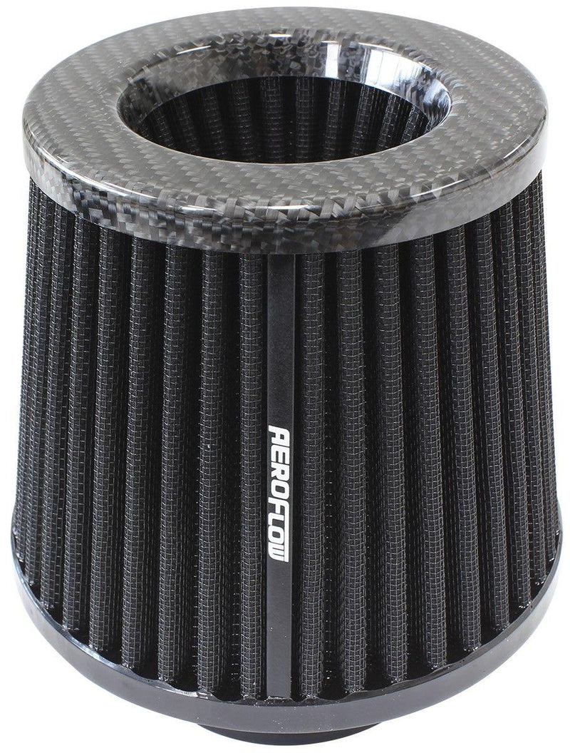 Aeroflow Universal 3" (76mm) Clamp-On Carbon Fibre Inverted Tapered Pod Filter (AF2911-3003) AF2911-3003