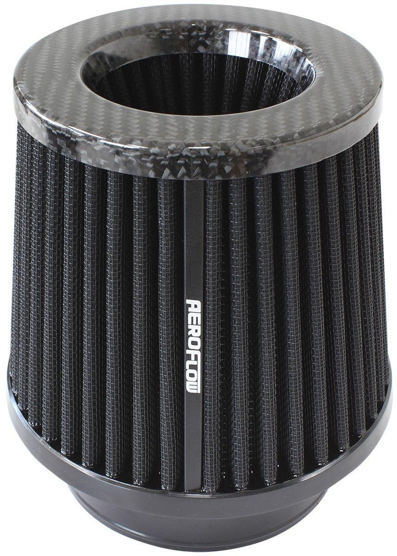 Aeroflow Universal 4" (102mm) Clamp-On Carbon Fibre Inverted Tapered Pod Filter (AF2911-4000) AF2911-4000
