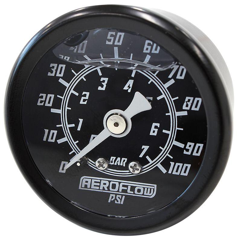 Aeroflow 1-1/2" Liquid Filled 100 psi Pressure Gauge (AF30-2201) AF30-2201