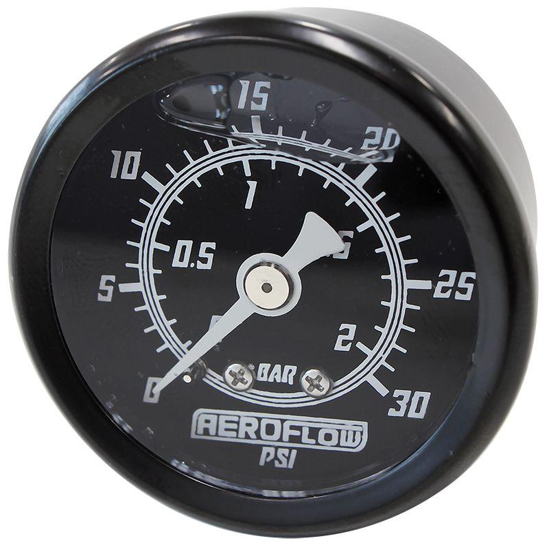 Aeroflow 1-1/2" Liquid Filled 30 psi Pressure Gauge (AF30-2208) AF30-2208