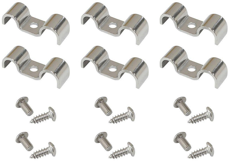Aeroflow Dual Stainless Steel Hard line Clamps (6 Pack) (AF300-06-01) AF300-06-01