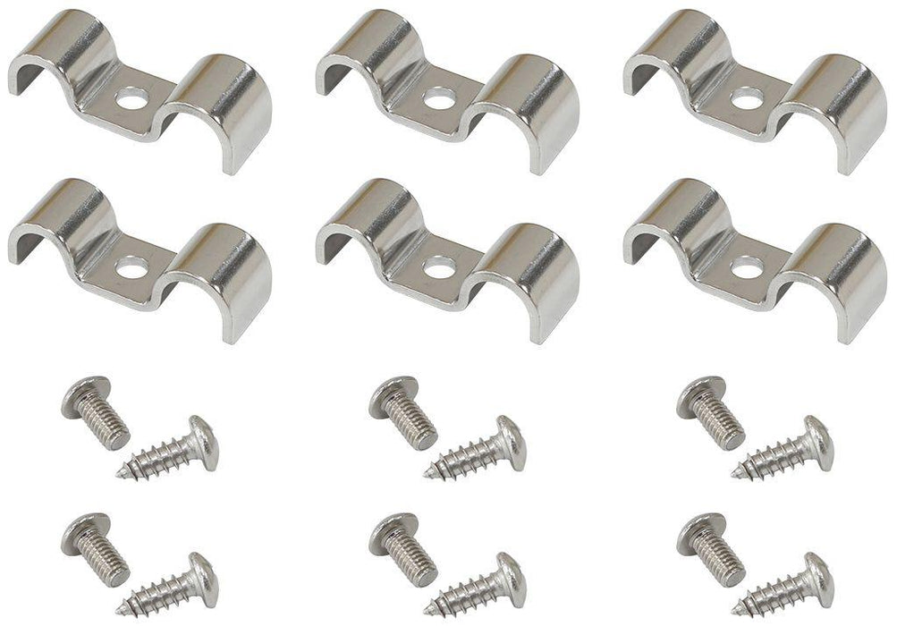 Aeroflow Dual Stainless Steel Hard line Clamps (6 Pack) (AF300-06-01)