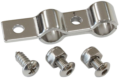 Aeroflow Dual Stainless Steel Hard Line Clamp With Bracket (AF301-03-03) AF301-03-03