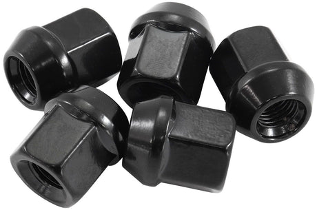 Aeroflow Acorn Short Open Black Wheel Nuts - 7/16-20" (AF3011-1000)
