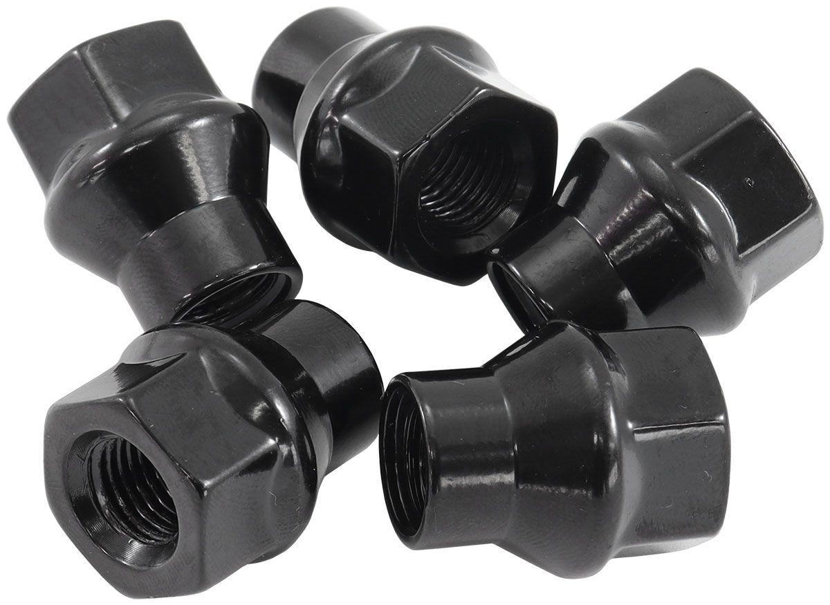Aeroflow Conical ET Style Open Black Wheel Nuts - 1/2-20" (AF3012-4000) AF3012-4000