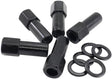 Aeroflow 1.380" Shank Open Black Wheel Nuts - 1/2-20" (AF3012-9000) AF3012-9000