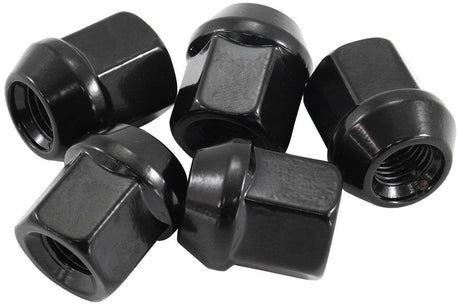 Aeroflow Acorn Short Open Black Wheel Nuts - M12 x 1.50mm (AF3016-1000) AF3016-1000