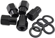 Aeroflow 0.550" Shank Open Black Wheel Nuts - M12 x 1.50mm (AF3016-6000) AF3016-6000