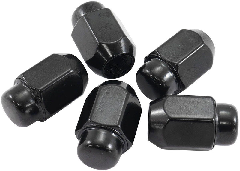 Aeroflow Acorn Medium Closed Black Wheel Nuts - 7/16-20" (AF3021-2000) AF3021-2000